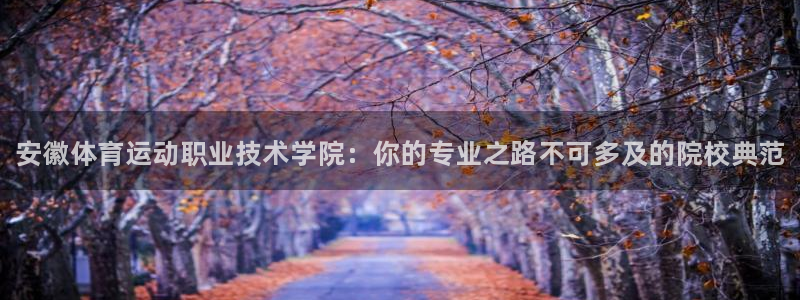 3377体育官网下载开户：安徽体育运动职业技术学院：